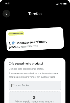 Cadastre produtos em segundos